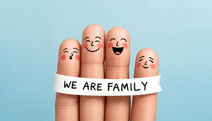Happy Family Finger Art