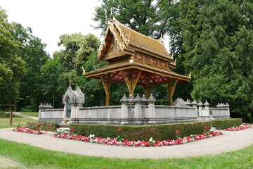Thailändischer Tempel Thai Sala im Kurpark von Bad Homburg vor der Höhe