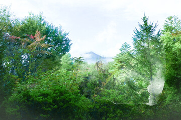 Image of a mountain in the Karuizawa area of Japan