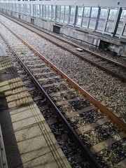 Fototapeta premium 철로 위의 풍경