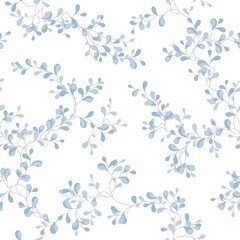 seamless pattern of branches and leaves