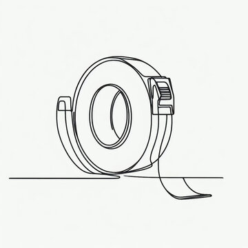 tape dispenser continuous line drawing clip art preview
