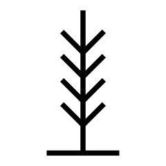 Plant Flower Single Icon in Outline Line Style