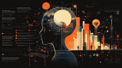 Infographic-style design showcasing key job skills, using engaging visuals to emphasize the importance of continuous learning and development.
