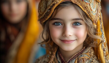  A Child Beaming with Joy While Smiling at the Camera
