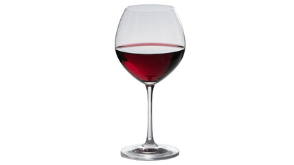 red wine glass on transparent background