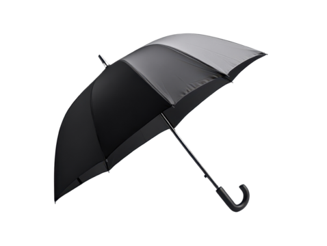 Black umbrella on a transparent background.