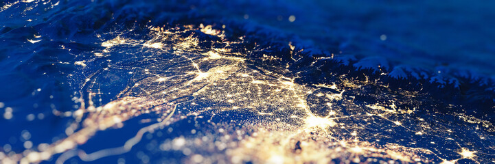 India and Pakistan tilt shift panorama © 1xpert