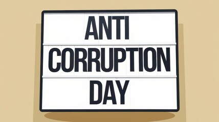 International anti corruption day banner for protest background Anticorruption day template banner