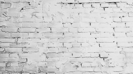 Fototapeta premium A classic image of a brick wall in monochrome tones, suitable for use in various designs where a minimalist aesthetic is desired