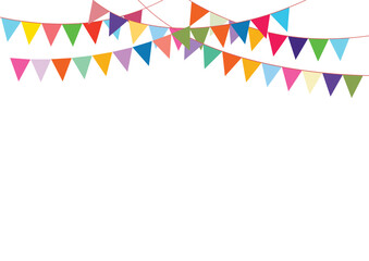 ribbons on white background Party time and fun in style.