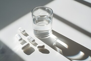 a commercial still for a health commercial, white background, studio lighting