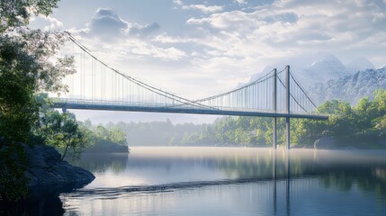 Fototapeta premium Modern bridge architecture. architecture modern. Ultra realistic. Photorealistic
