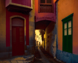 Fine art photography alley in San Juan Telde Gran Canaria at dusk © Miguel Diaz Ojeda