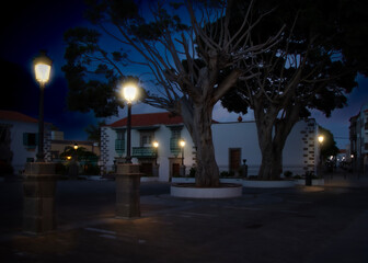 Fine art photography Plaza de San Juan Telde Gran Canaria at dusk © Miguel Diaz Ojeda