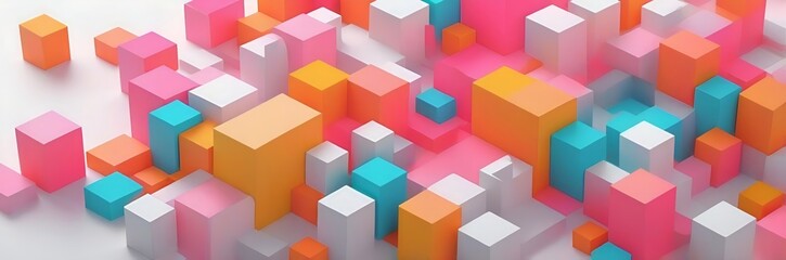 Obraz premium Abstract 3D geometric cube shapes dynamic background pattern