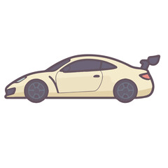 Fototapeta premium Art and Illustration of car and motorcycle perfect for design