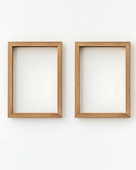 picture frame on wall, mock up, wood frame