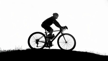 Naklejka premium silhouette of a cyclist