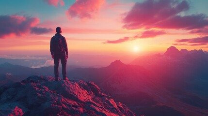 Obraz premium Vibrant horizontal banner mockup set against a scenic backdrop, conveying a sense of adventure and inviting viewers to explore.