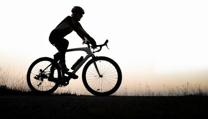 Obraz premium silhouette of a cyclist