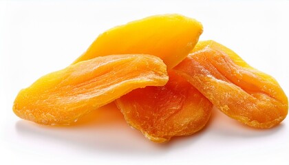 dried apricots on a white background