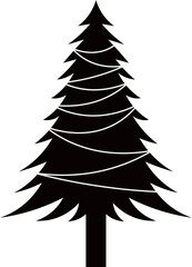 Obraz premium Christmas Tree Silhouette Decoration Templet Element