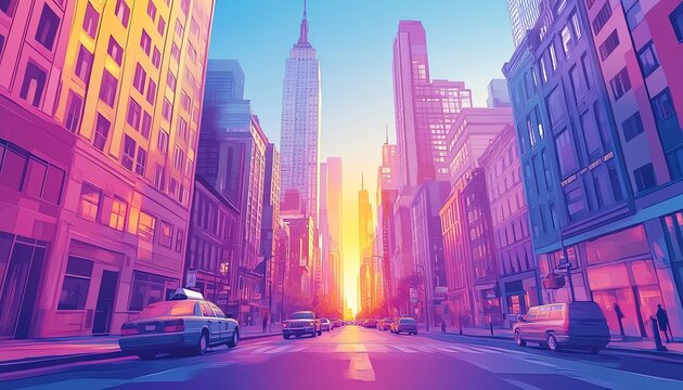 Vivid illustration of a motivational quote in an urban setting, colorful graphics, engaging design, and an inspiring, modern feel