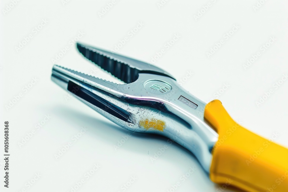 Poster A pair of pliers lying on a clean and empty white surface