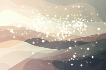 Abstract background with soft waves and glowing lights.