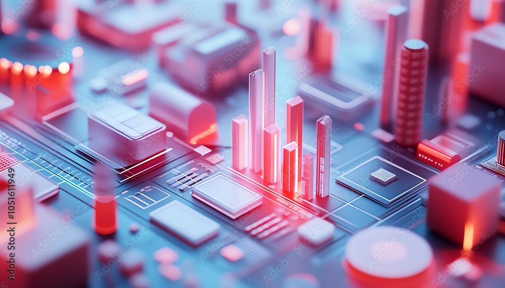 Aufkleber stunning 3d rendering of data visualization featuring intricate graphs and charts, showcasing detail