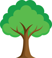 A vibrant, leafy tree vector art illustration eps