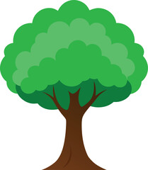 A vibrant, leafy tree vector art illustration eps