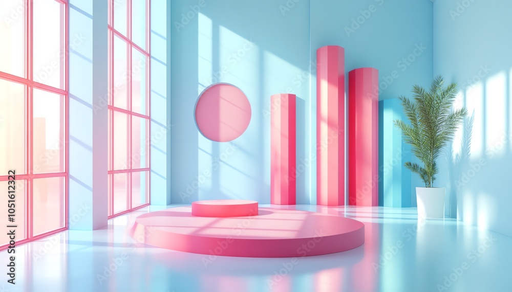 Poster Stylish 3D rendering of data visualization with eyecatching graphs and charts, designed to simplify data interpretation and enhance engagement