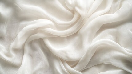 Fototapeta premium Pristine white fabric texture, a minimalist's dream for design and photography smooth