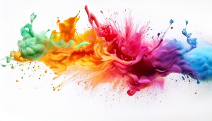 Naklejka premium colorful paint splashes