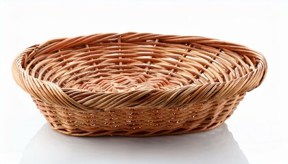 Fototapeta premium wicker basket isolated on white
