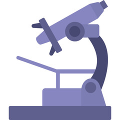 Microscope icon lab research tool flat vector