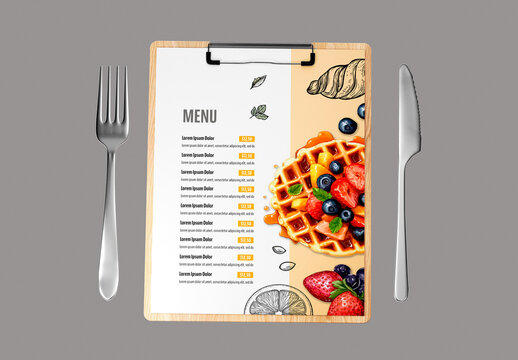 Restaurant Menu Mockup