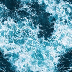 Fototapeta premium Water Ocean Waves Seamless Texture Pattern, Sea Water Ripples
