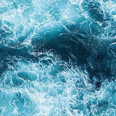 Fototapeta premium Water Ocean Waves Seamless Texture Pattern, Sea Water Ripples