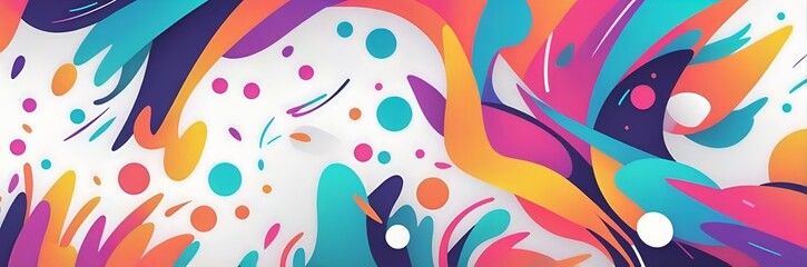 Abstract Digital wave background with colorful waves