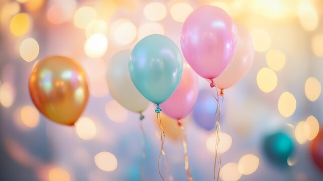 Festive atmosphere with vibrant purple balloons, a celebration of color and joy