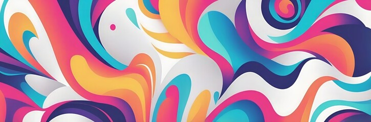 minimalistic abstract background with color circles waves