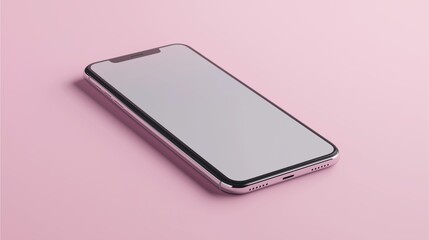 Minimalist smartphone mockup on a clean pastel background perfect for app presentations and digital designs