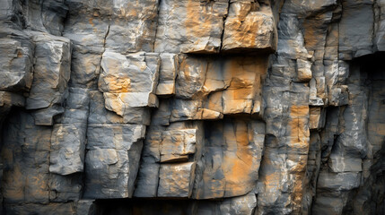 Intricate Textures of a Rock Formation in Natural Light