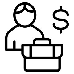 Businessman line icon