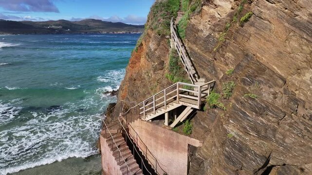 Playa de Santa Comba en Ferrol A Coru&ntilde;a Galicia