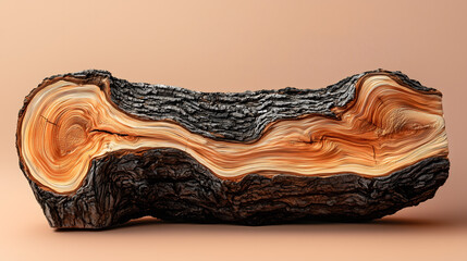 Exquisite Natural Wooden Texture Displayed in a Sculptural Piece