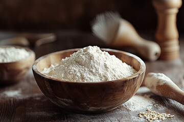 Fototapeta premium Bowl of Freshly Milled Flour